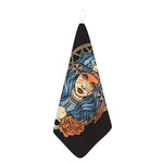 Native American Wolf Girl Print Hand Towel