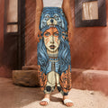 Native American Wolf Girl Print Harem Pants