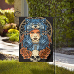 Native American Wolf Girl Print House Flag