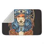 Native American Wolf Girl Print Indoor Door Mat