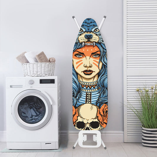 Native American Wolf Girl Print Ironing Board Cover
