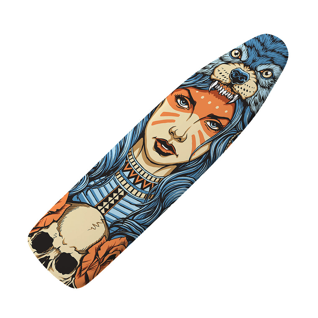 Native American Wolf Girl Print Ironing Board Cover