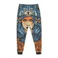 Native American Wolf Girl Print Jogger Pants
