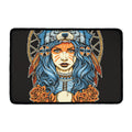 Native American Wolf Girl Print Kitchen Mat