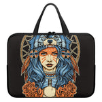 Native American Wolf Girl Print Laptop Sleeve With Handle