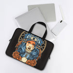 Native American Wolf Girl Print Laptop Sleeve With Handle
