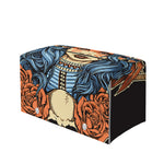 Native American Wolf Girl Print Leather Tissue Box Cover