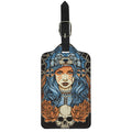 Native American Wolf Girl Print Luggage Tag