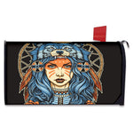 Native American Wolf Girl Print Mailbox Cover