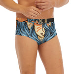 Native American Wolf Girl Print Men's Briefs