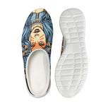 Native American Wolf Girl Print Mesh Casual Shoes