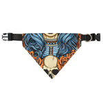 Native American Wolf Girl Print Over The Collar Dog Bandana