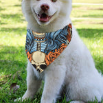 Native American Wolf Girl Print Over The Collar Dog Bandana