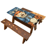 Native American Wolf Girl Print Picnic Table Cover