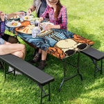 Native American Wolf Girl Print Picnic Table Cover