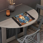 Native American Wolf Girl Print Placemat