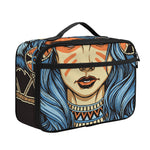 Native American Wolf Girl Print Portable Lunch Bag