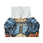 Native American Wolf Girl Print Rectangle Tissue Box Cover