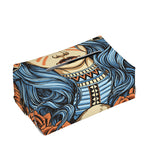 Native American Wolf Girl Print Rectangle Tissue Box Cover