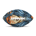 Native American Wolf Girl Print Rugby Ball