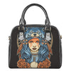 Native American Wolf Girl Print Shoulder Handbag