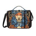 Native American Wolf Girl Print Shoulder Strap Bible Bag