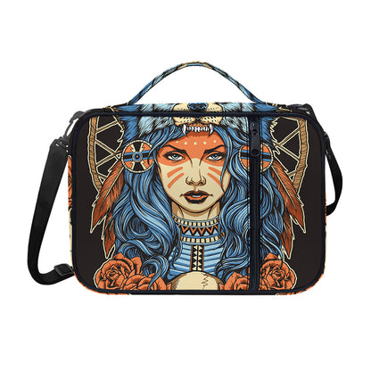 Native American Wolf Girl Print Shoulder Strap Bible Bag