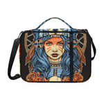 Native American Wolf Girl Print Shoulder Strap Bible Bag