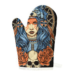 Native American Wolf Girl Print Single Oven Mitt