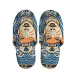 Native American Wolf Girl Print Slippers