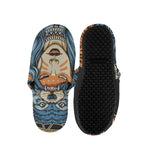Native American Wolf Girl Print Slippers
