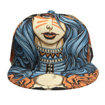 Native American Wolf Girl Print Snapback Cap