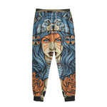 Native American Wolf Girl Print Sweatpants