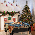 Native American Wolf Girl Print Tablecloth