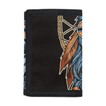 Native American Wolf Girl Print Trifold Wallet