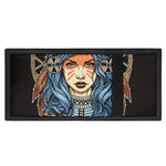 Native American Wolf Girl Print Trifold Wallet