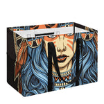 Native American Wolf Girl Print Utility Tote Bag