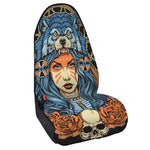 Native American Wolf Girl Print Waterproof Car Seat Cover