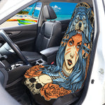 Native American Wolf Girl Print Waterproof Car Seat Cover