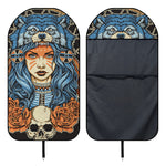 Native American Wolf Girl Print Waterproof Car Seat Cover