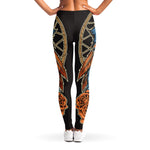 Native American Wolf Girl Print Women's Leggings