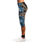 Native American Wolf Girl Print Women's Leggings