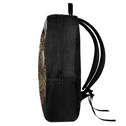 Native American Wolf Spirit Animal Print 17 Inch Backpack