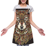 Native American Wolf Spirit Animal Print Adjustable Apron