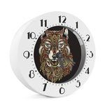 Native American Wolf Spirit Animal Print Alarm Clock