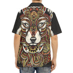 Native American Wolf Spirit Animal Print Aloha Shirt