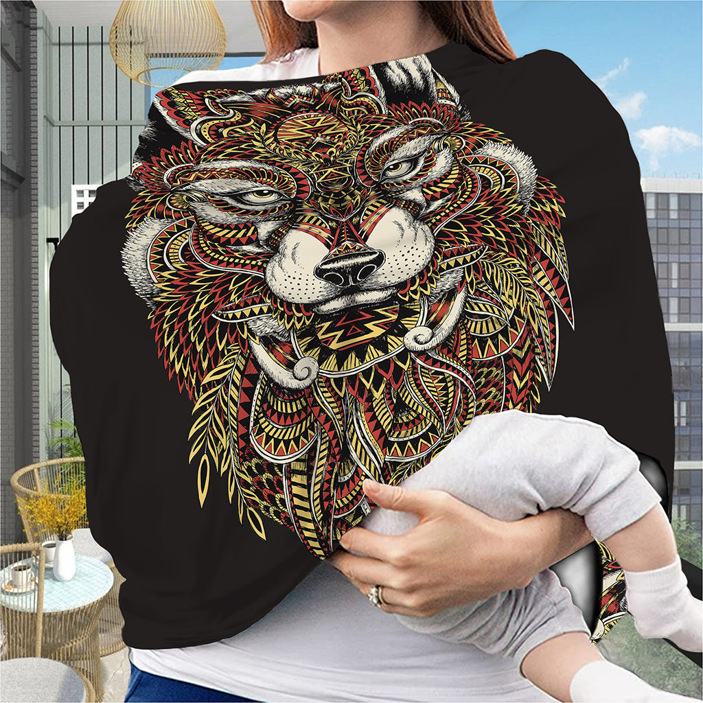 Native American Wolf Spirit Animal Print Baby Seat Cover