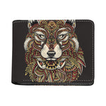 Native American Wolf Spirit Animal Print Bifold Wallet