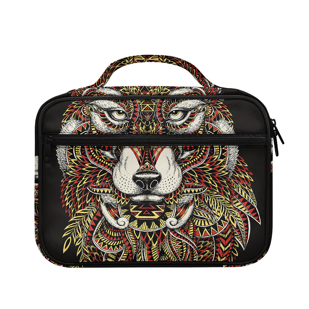 Native American Wolf Spirit Animal Print Briefcase Bible Bag