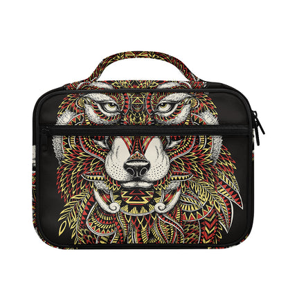 Native American Wolf Spirit Animal Print Briefcase Bible Bag